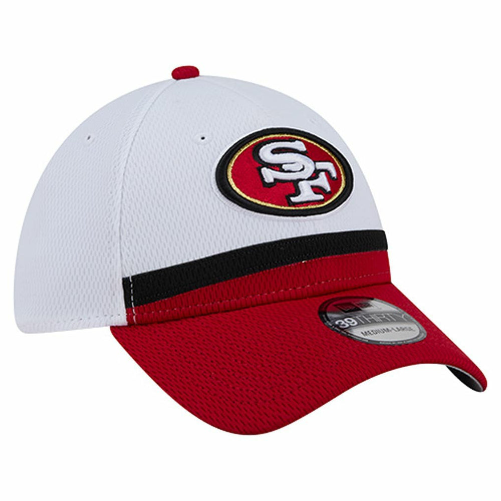 San Francisco 49ers New Era Dashmark Rays 39THIRTY Flex Hat - White/Scarlet - NFL