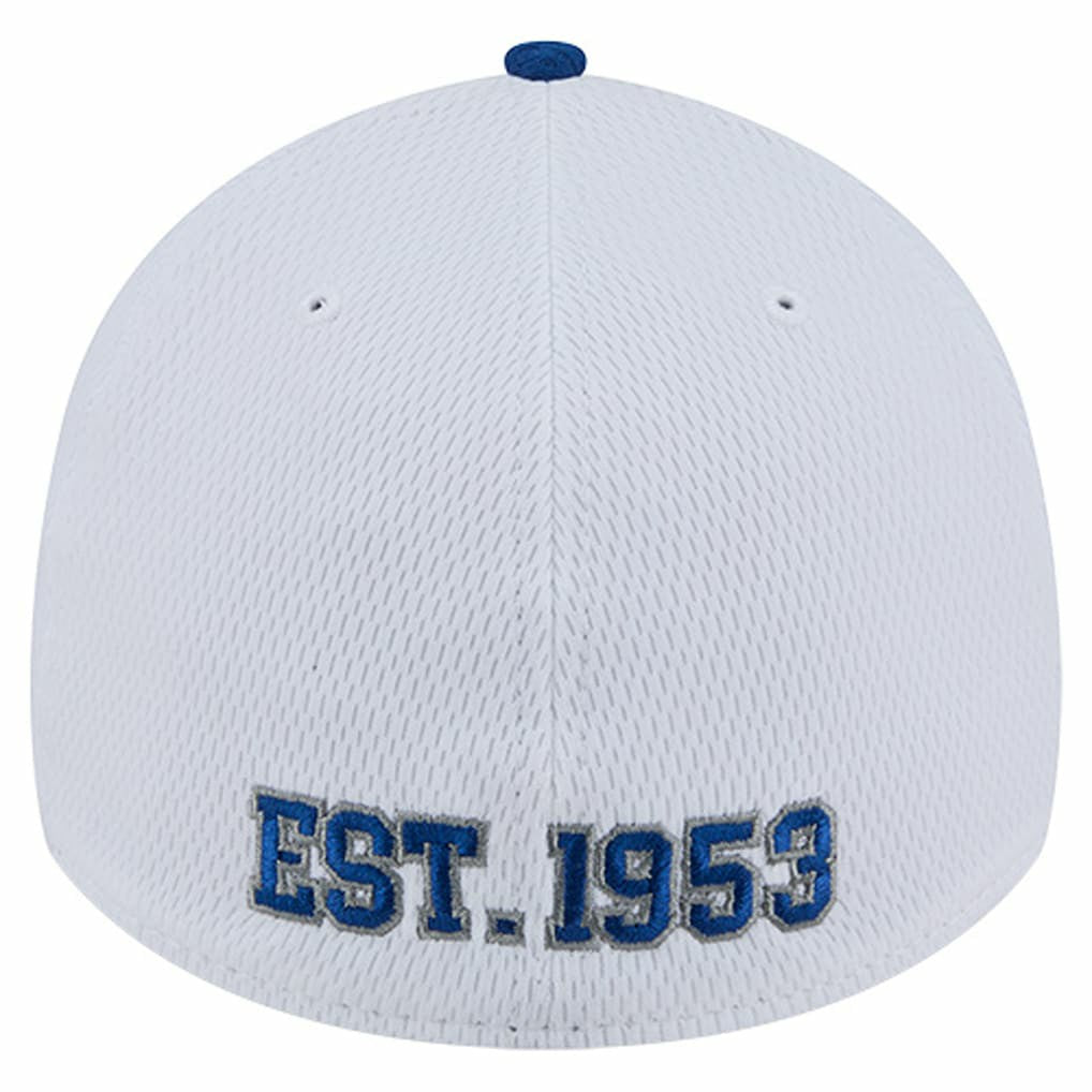 Indianapolis Colts New Era Dashmark Rays 39THIRTY Flex Hat - White/Royal - NFL