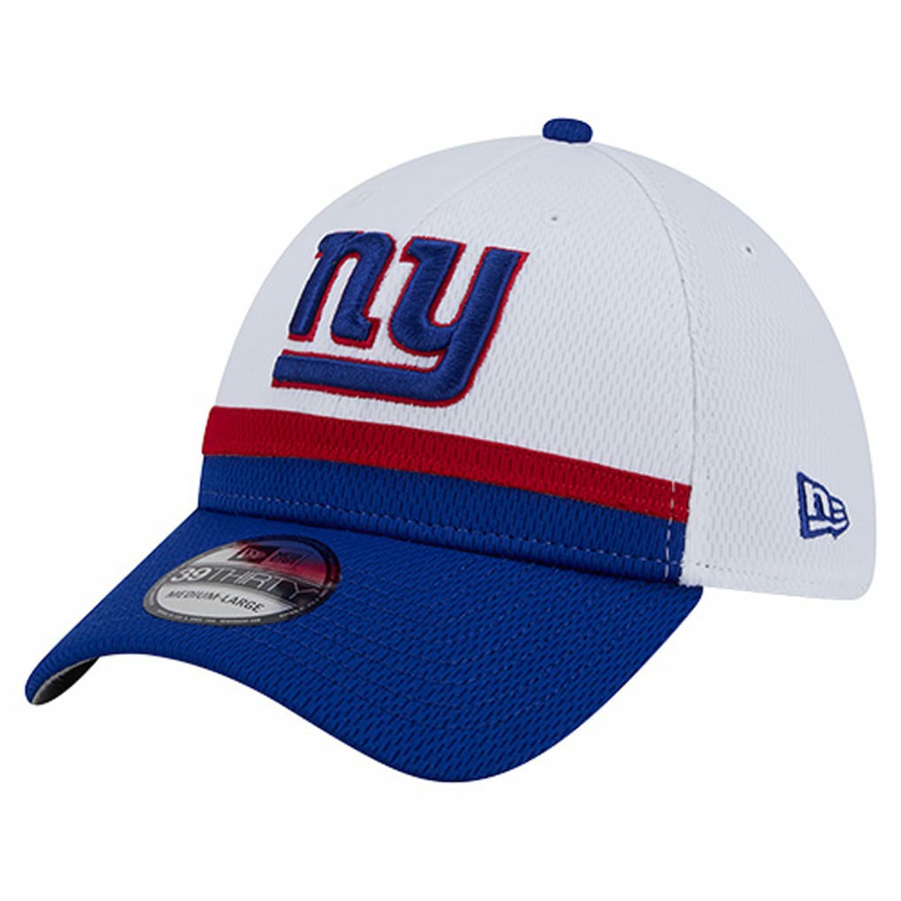 New York Giants New Era Dashmark Rays 39THIRTY Flex Hat - White/Royal - NFL