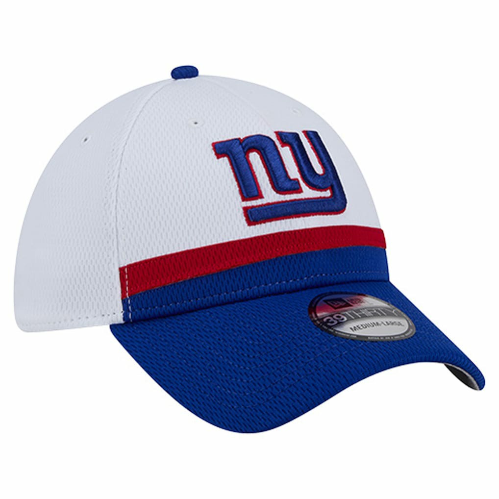 New York Giants New Era Dashmark Rays 39THIRTY Flex Hat - White/Royal - NFL