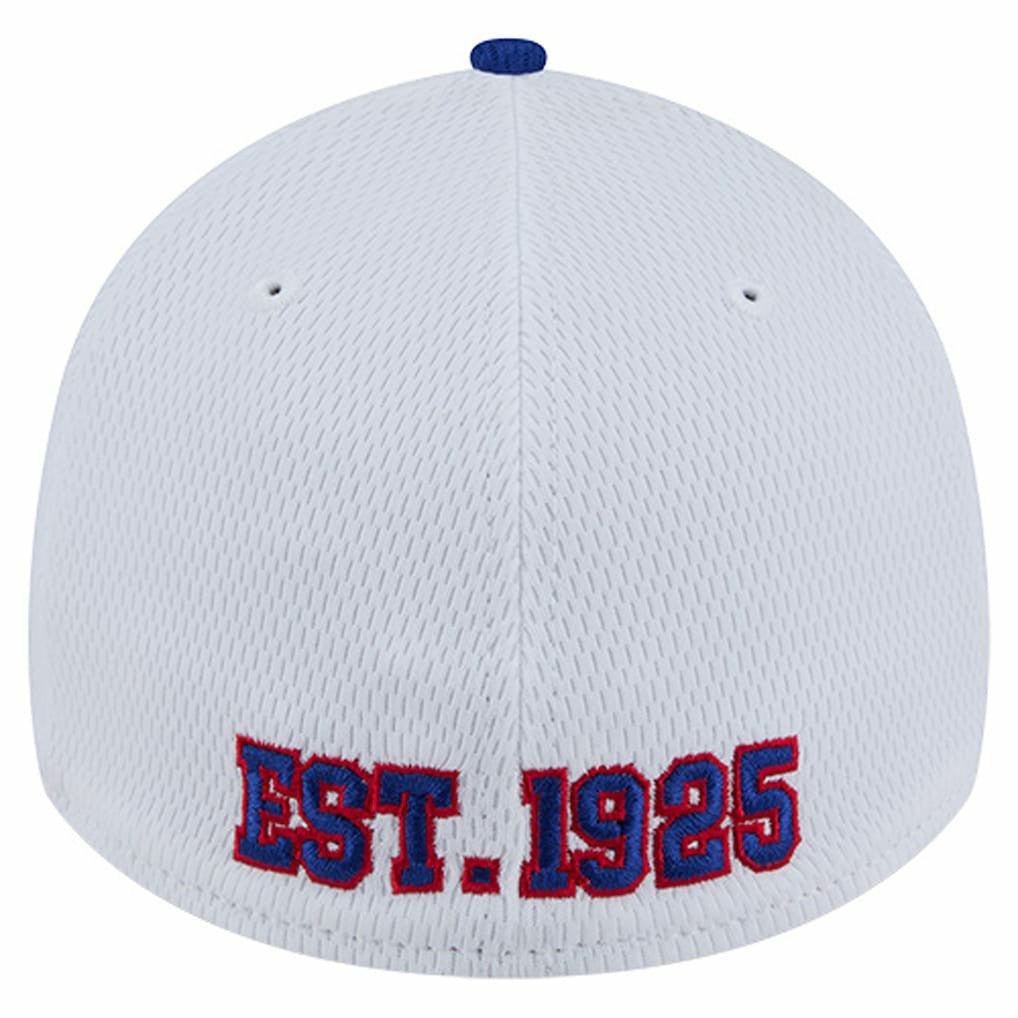 New York Giants New Era Dashmark Rays 39THIRTY Flex Hat - White/Royal - NFL