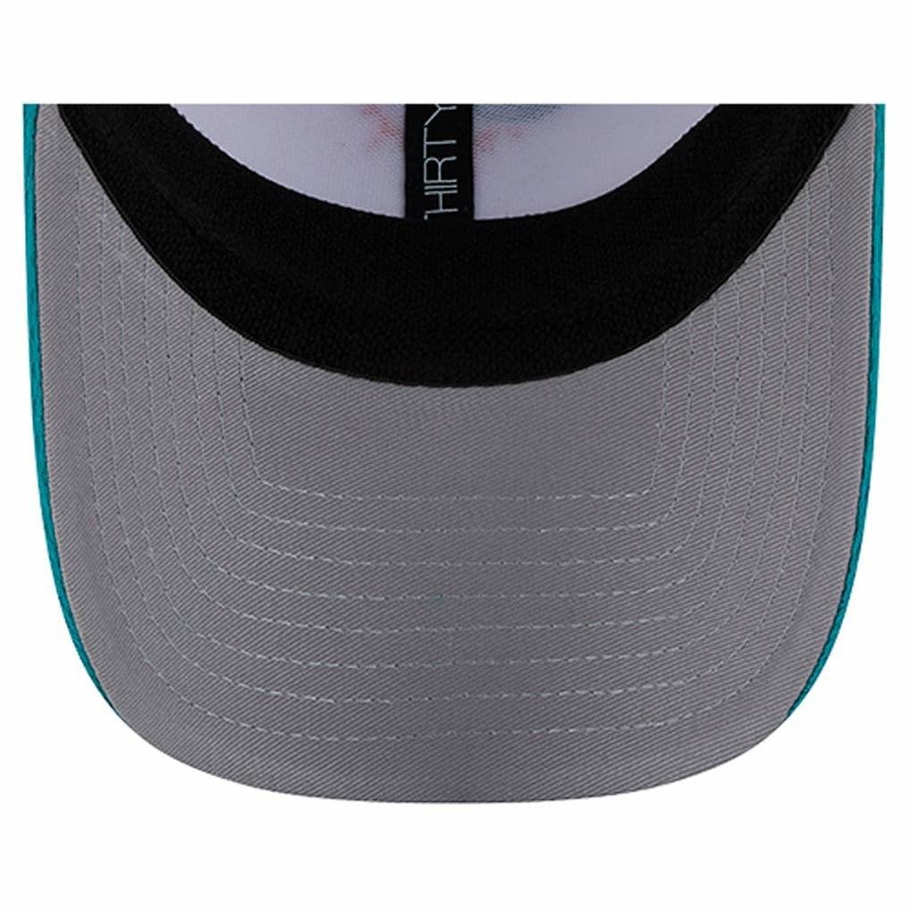 Miami Dolphins New Era Dashmark Rays 39THIRTY Flex Hat - White/Aqua - NFL
