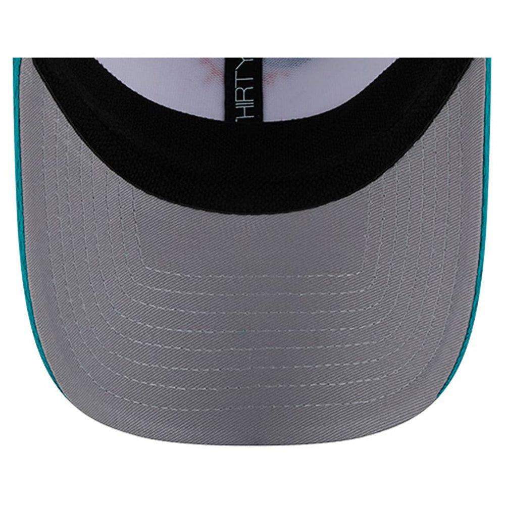 Miami Dolphins New Era Dashmark Rays 39THIRTY Flex Hat - White/Aqua - NFL