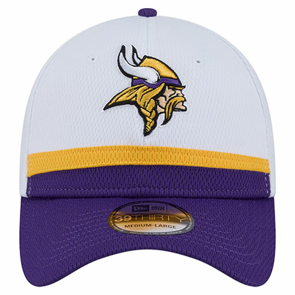 Minnesota Vikings New Era Dashmark Rays 39THIRTY Flex Hat - White/Purple - NFL