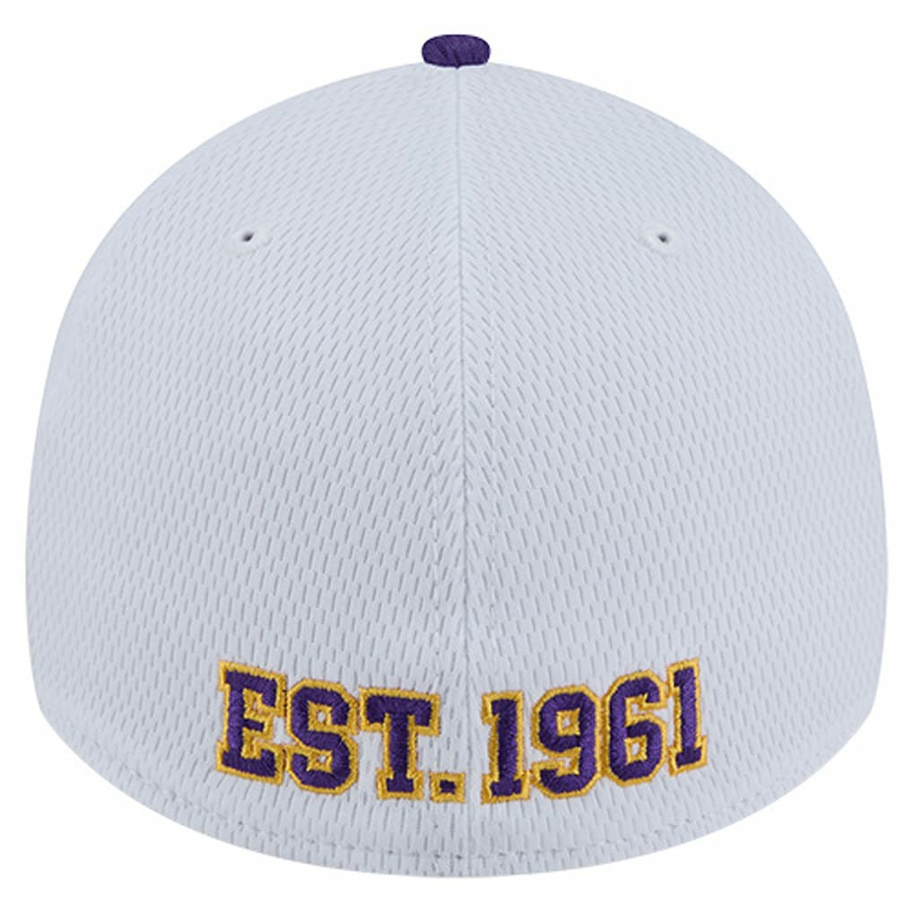 Minnesota Vikings New Era Dashmark Rays 39THIRTY Flex Hat - White/Purple - NFL