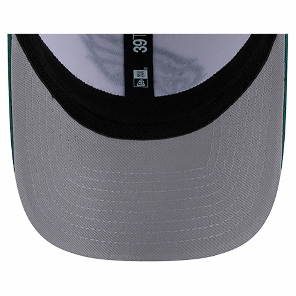 Philadelphia Eagles New Era Dashmark Rays 39THIRTY Flex Hat - White/Midnight Green - NFL