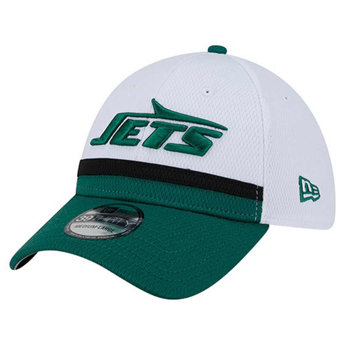 New York Jets New Era Dashmark Rays 39THIRTY Flex Hat - White/Green - NFL