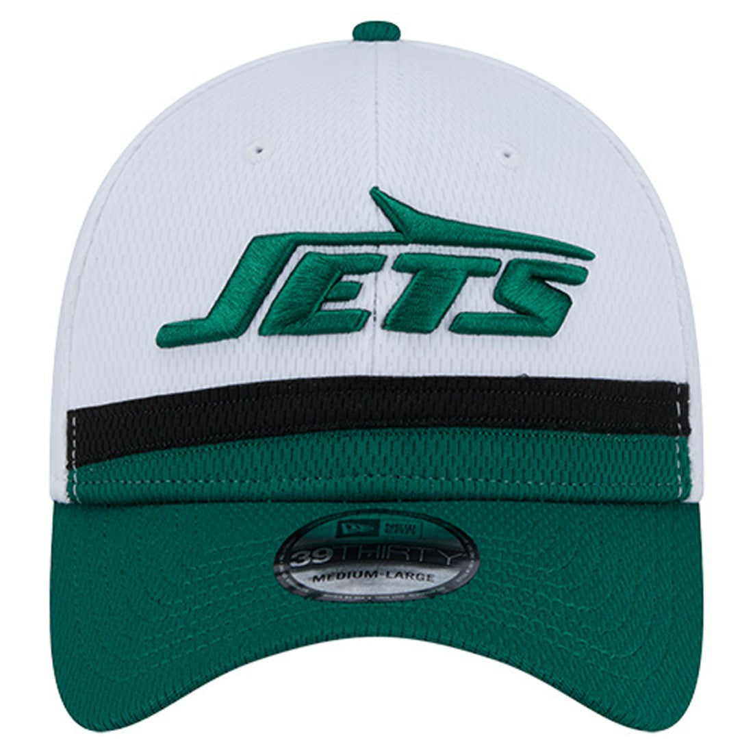 New York Jets New Era Dashmark Rays 39THIRTY Flex Hat - White/Green - NFL