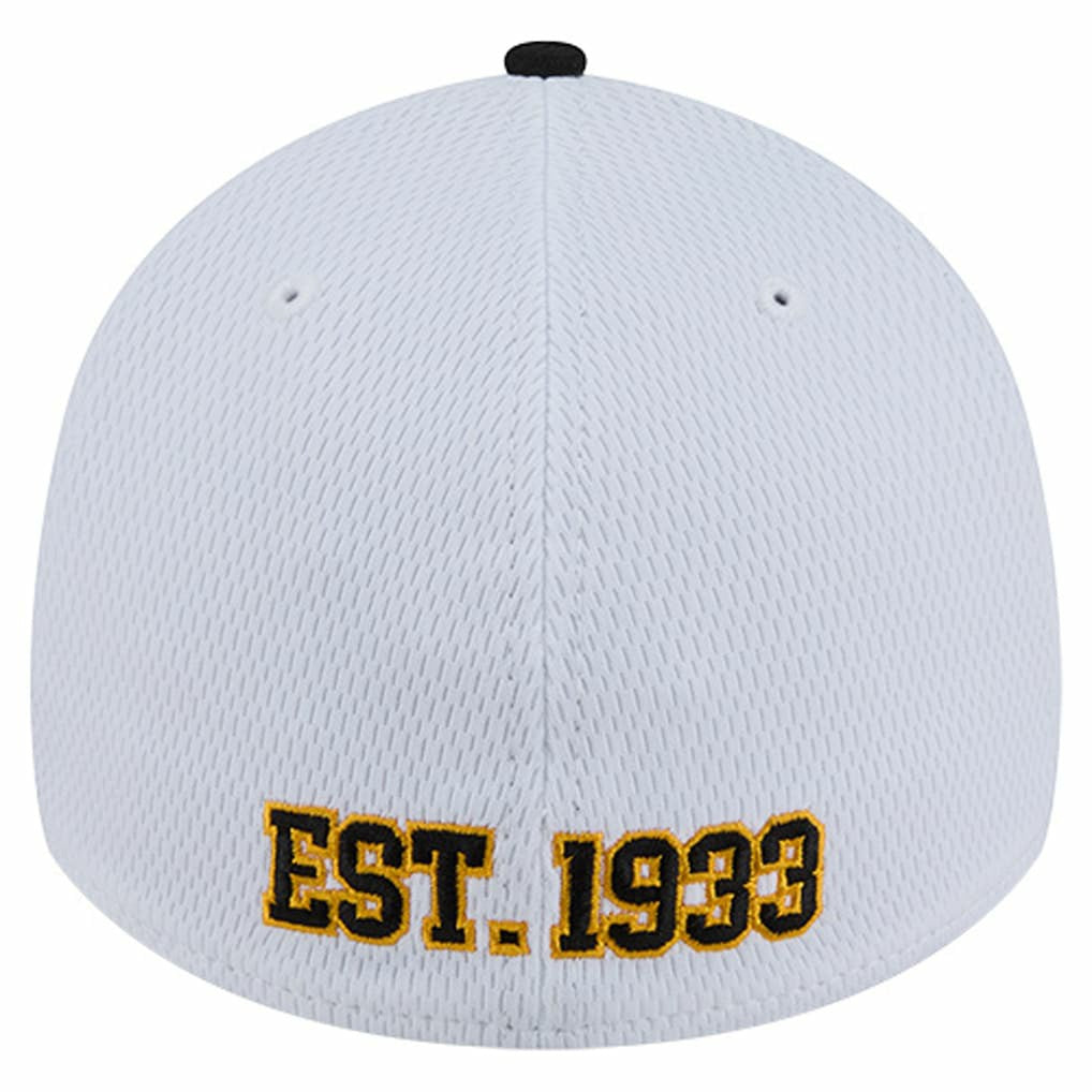 Pittsburgh Steelers New Era Dashmark Rays 39THIRTY Flex Hat - White/Black - NFL