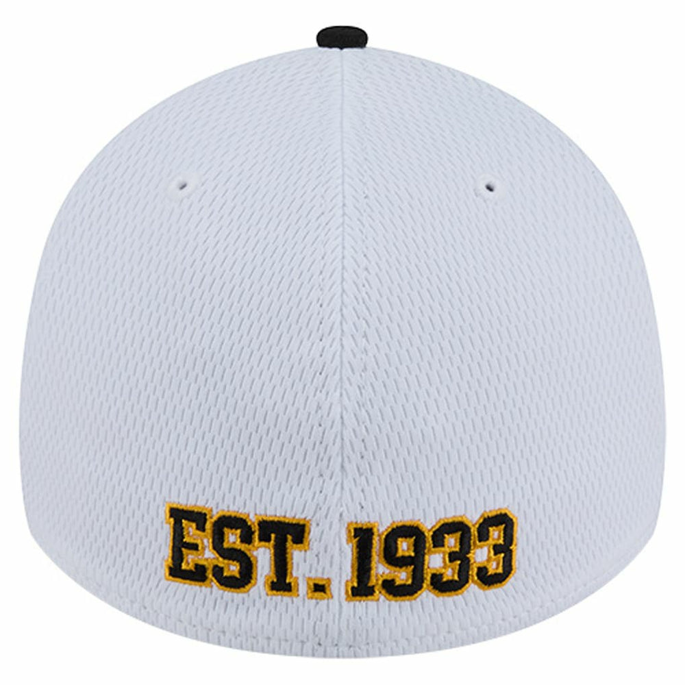 Pittsburgh Steelers New Era Dashmark Rays 39THIRTY Flex Hat - White/Black - NFL