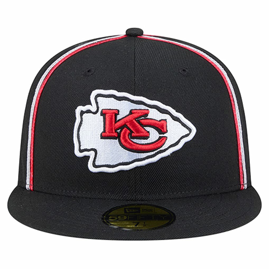Kansas City Chiefs New Era Soutache 59FIFTY Fitted Hat - Black - NFL