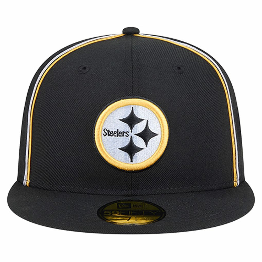 Pittsburgh Steelers New Era Soutache 59FIFTY Fitted Hat - Black - NFL