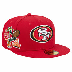 San Francisco 49ers New Era Group Chat 59FIFTY Fitted Hat - Scarlet - NFL