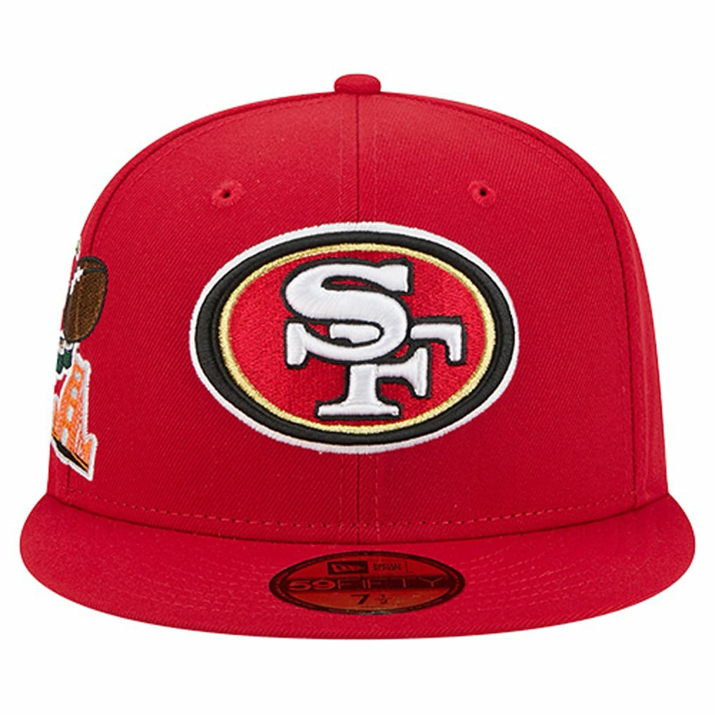 San Francisco 49ers New Era Group Chat 59FIFTY Fitted Hat - Scarlet - NFL