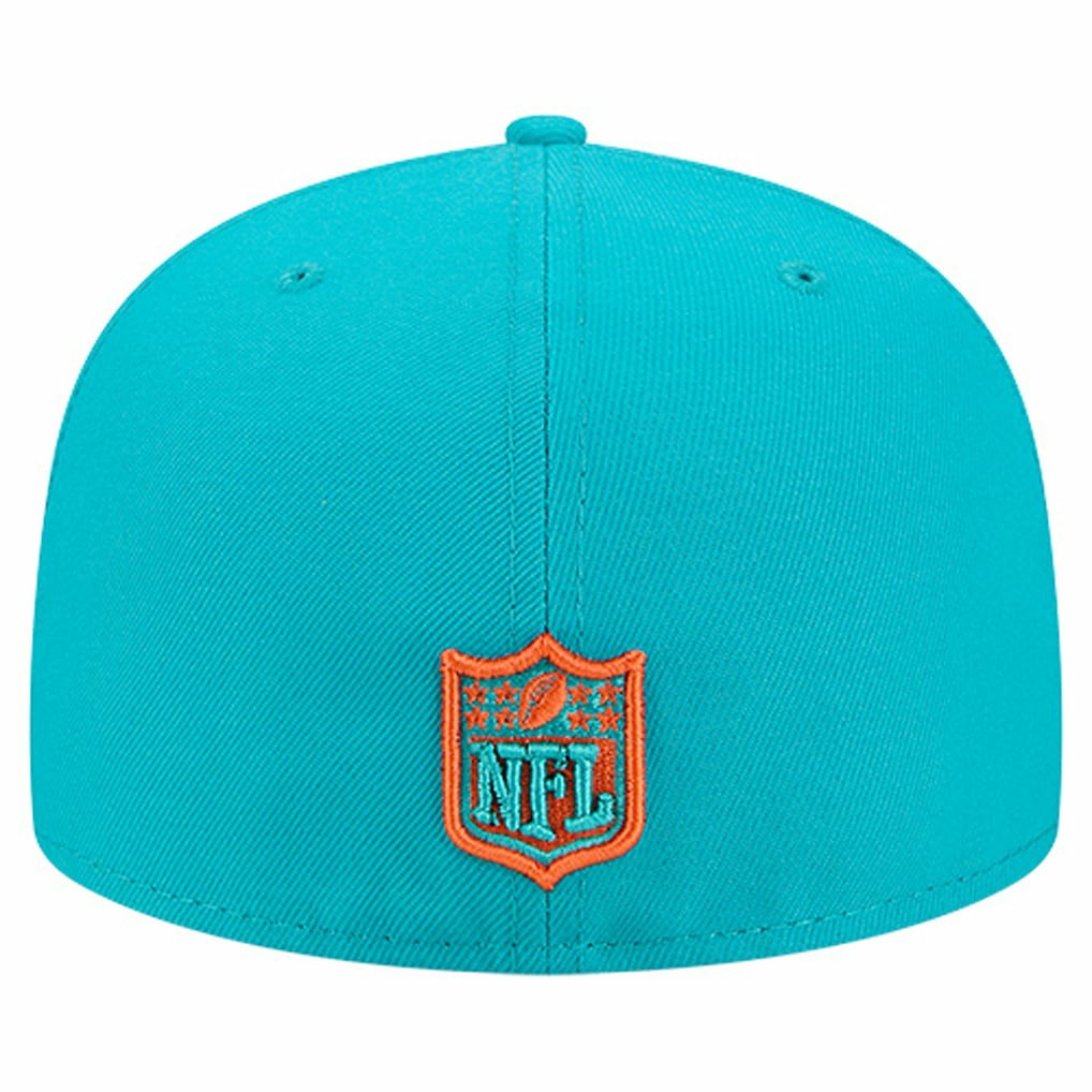 Miami Dolphins New Era Group Chat 59FIFTY Fitted Hat - Aqua - NFL