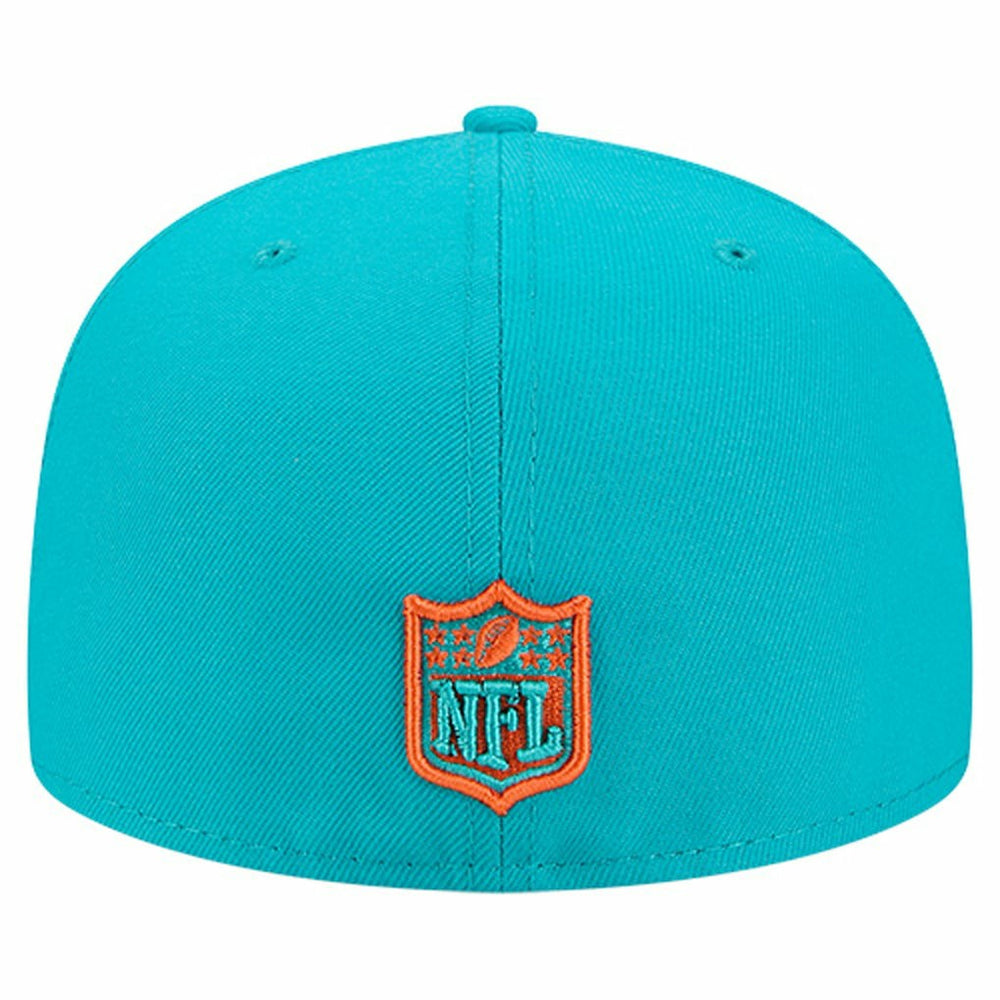 Miami Dolphins New Era Group Chat 59FIFTY Fitted Hat - Aqua - NFL