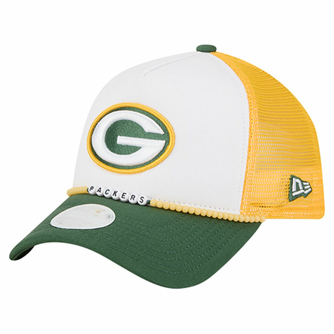 Green Bay Packers New Era Women's Friendship Bracelet 9FORTY Adjustable Hat - White/Green - NFL