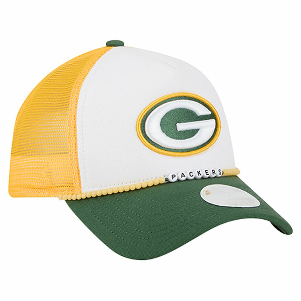 Green Bay Packers New Era Women's Friendship Bracelet 9FORTY Adjustable Hat - White/Green - NFL