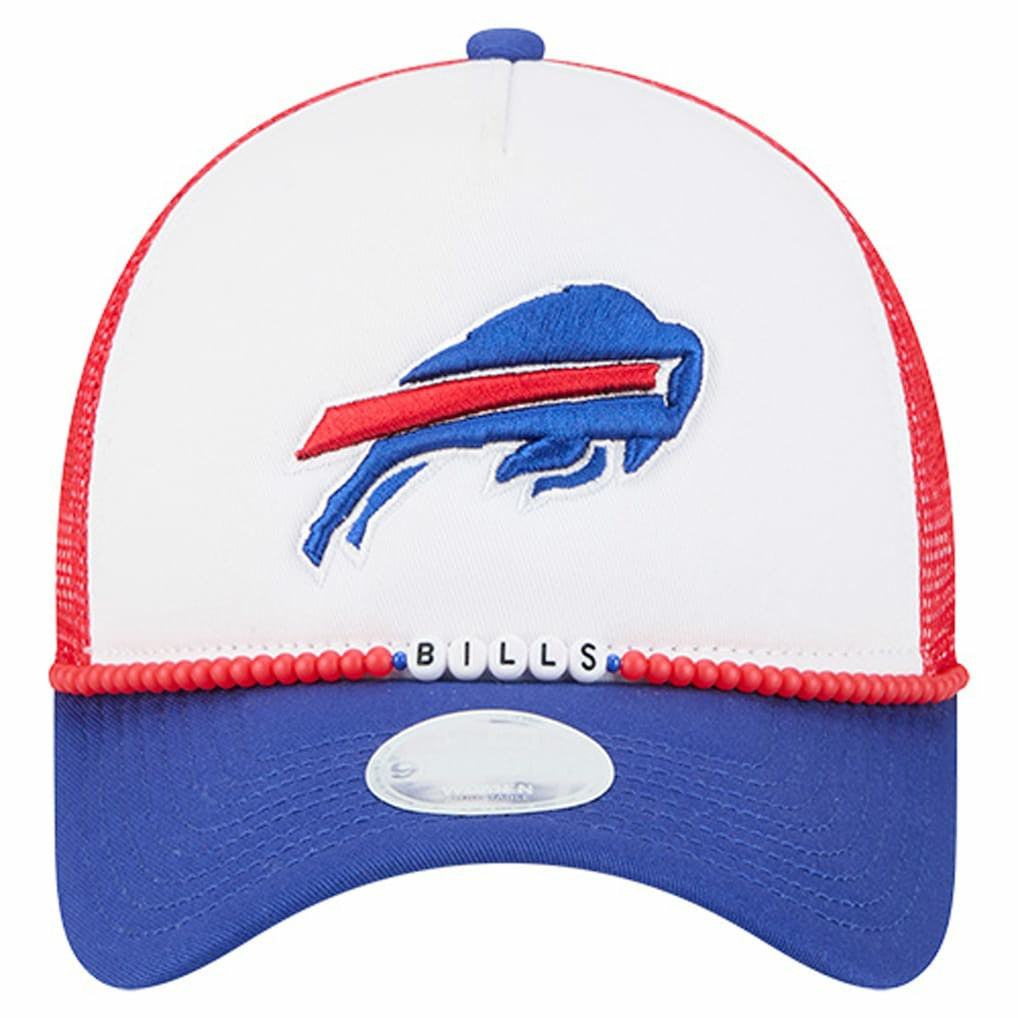 Buffalo Bills New Era Women's Friendship Bracelet 9FORTY Adjustable Hat - White/Royal - NFL