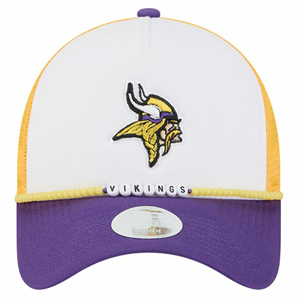Minnesota Vikings New Era Women's Friendship Bracelet 9FORTY Adjustable Hat - White/Purple - NFL