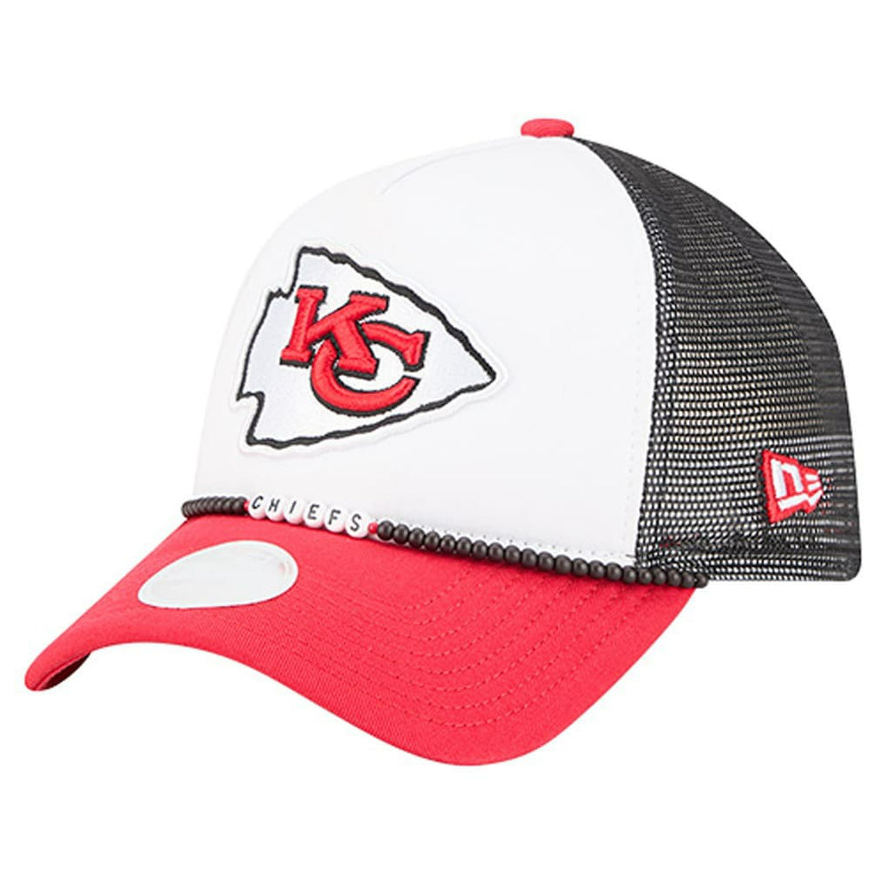 Kansas City Chiefs New Era Women's Friendship Bracelet 9FORTY Adjustable Hat - White/Red - NFL