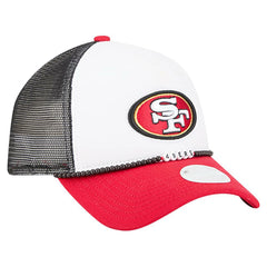 San Francisco 49ers New Era Women's Friendship Bracelet 9FORTY Adjustable Hat - White/Scarlet - NFL