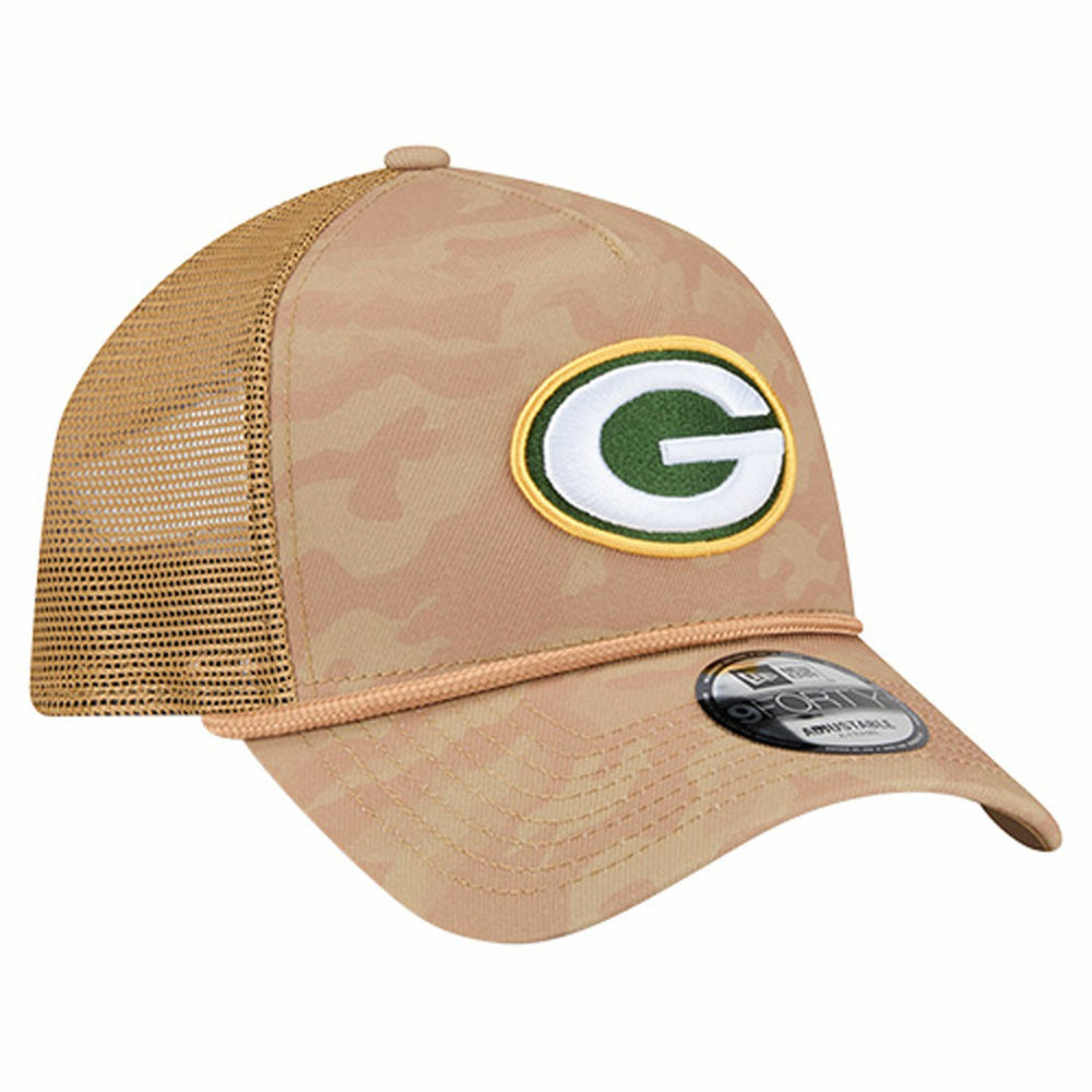 Green Bay Packers New Era Wheat Camo 9FORTY Adjustable Hat - Tan - NFL