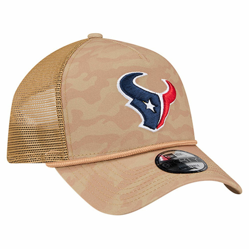 Houston Texans New Era Wheat Camo 9FORTY Adjustable Hat - Tan - NFL