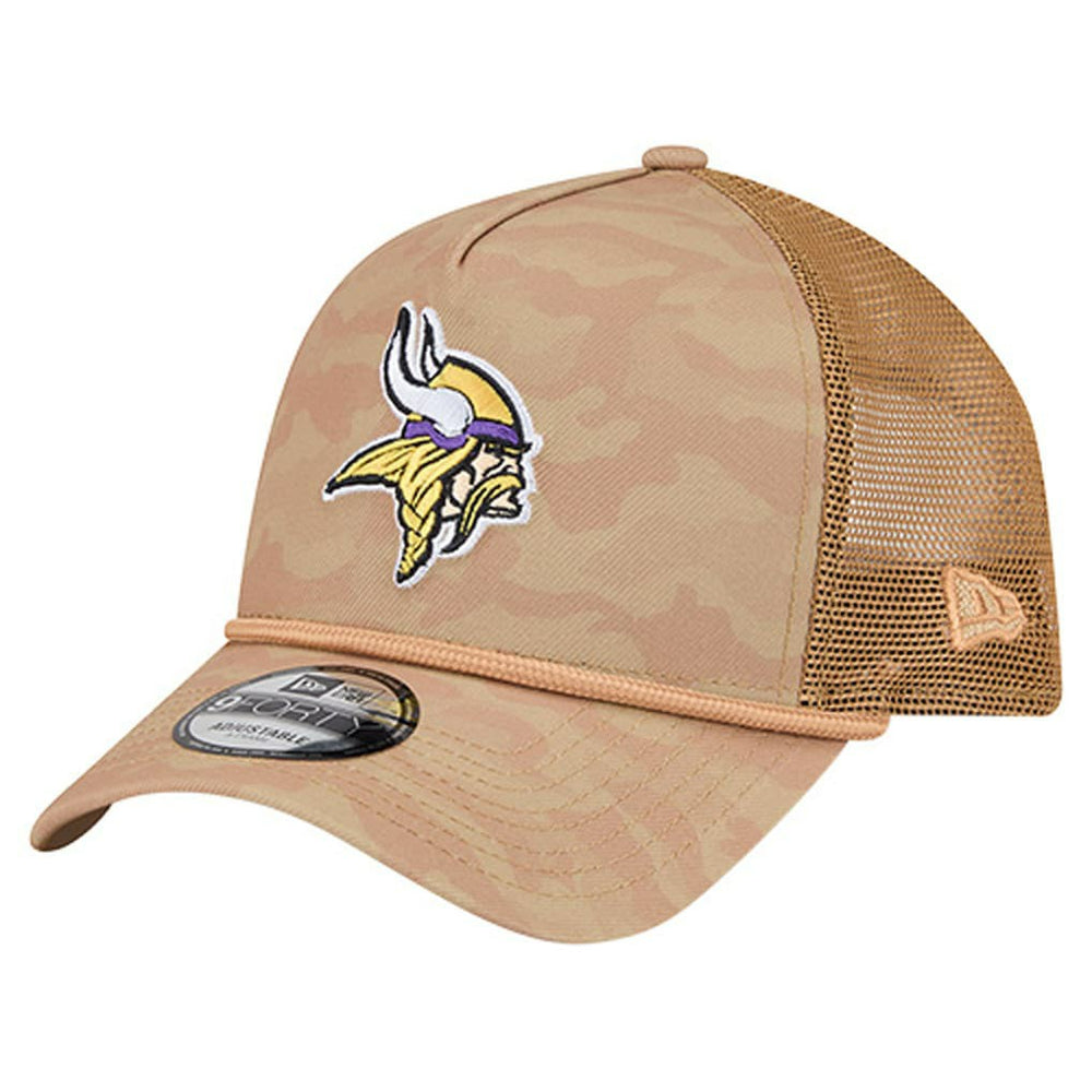 Minnesota Vikings New Era Wheat Camo 9FORTY Adjustable Hat - Tan - NFL