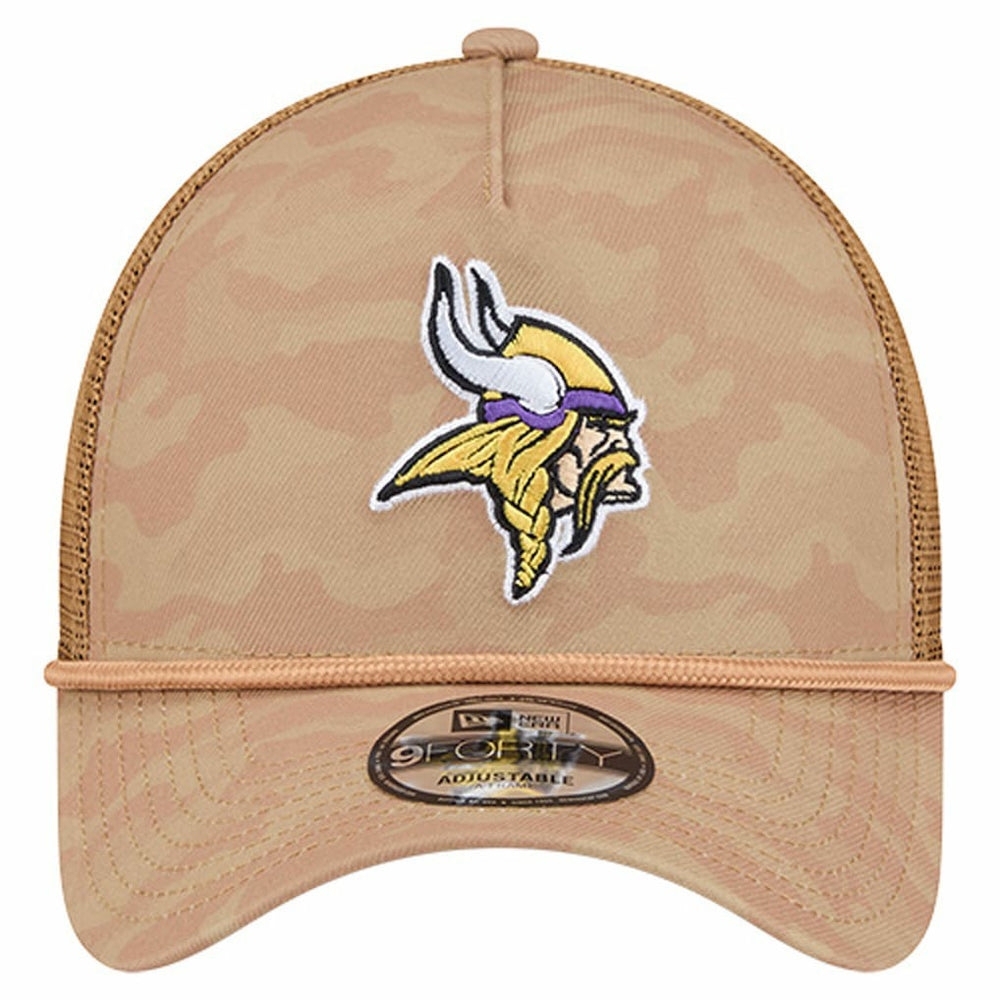 Minnesota Vikings New Era Wheat Camo 9FORTY Adjustable Hat - Tan - NFL