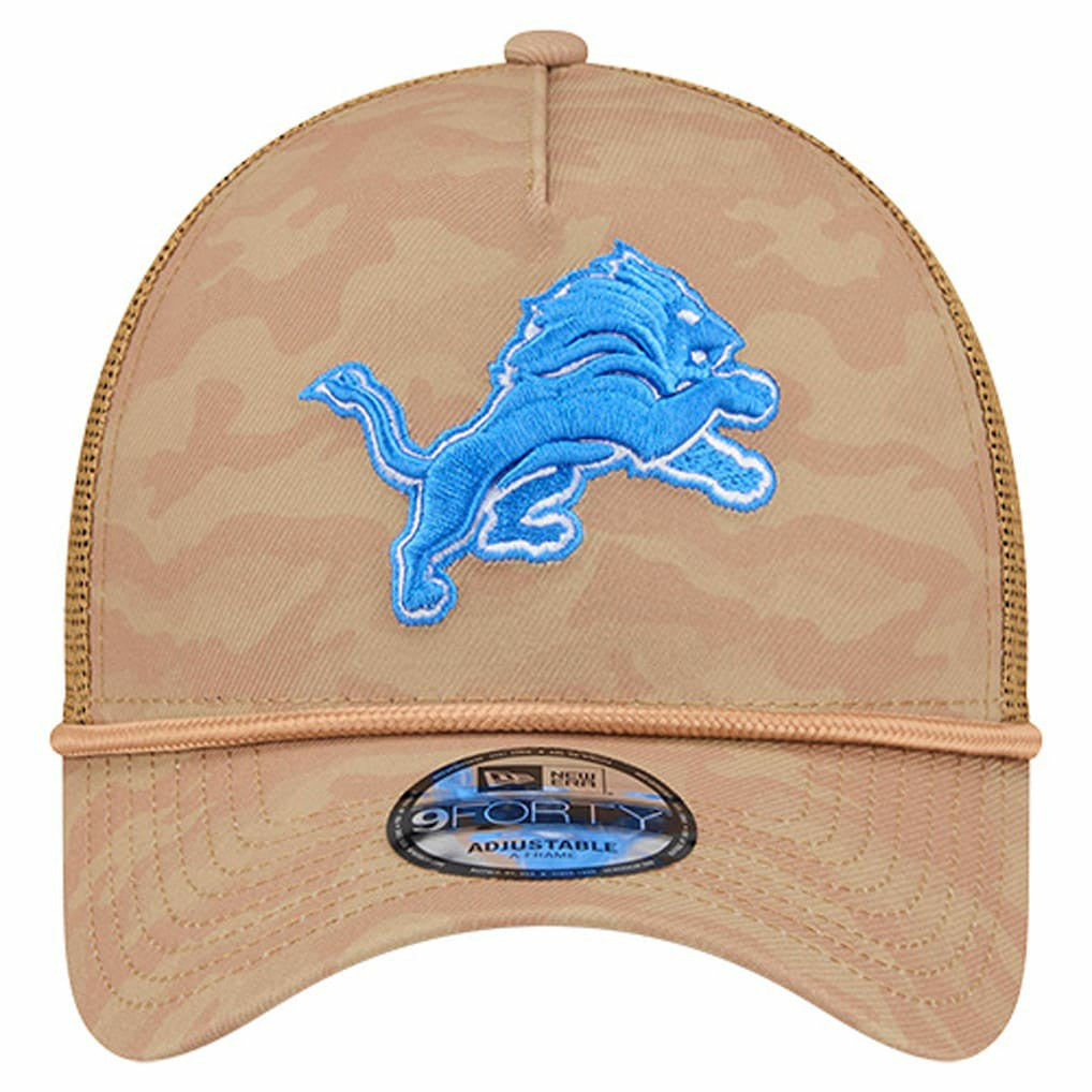 Detroit Lions New Era Wheat Camo 9FORTY Adjustable Hat - Tan - NFL