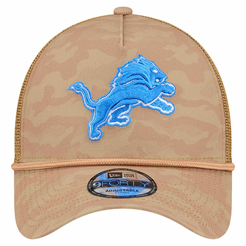 Detroit Lions New Era Wheat Camo 9FORTY Adjustable Hat - Tan - NFL