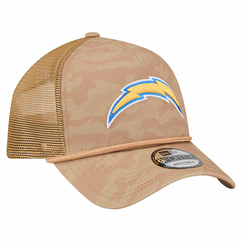 Los Angeles Chargers New Era Wheat Camo 9FORTY Adjustable Hat - Tan - NFL