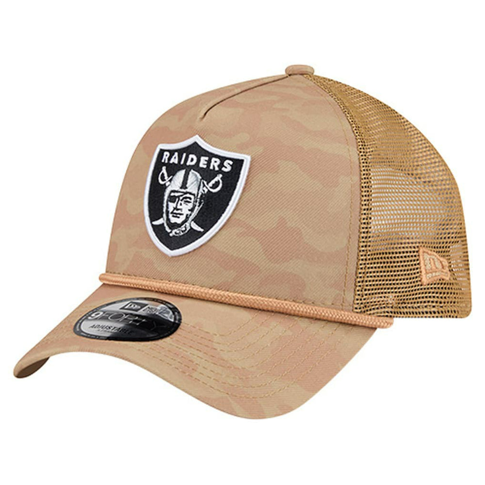 Las Vegas Raiders New Era Wheat Camo 9FORTY Adjustable Hat - Tan - NFL