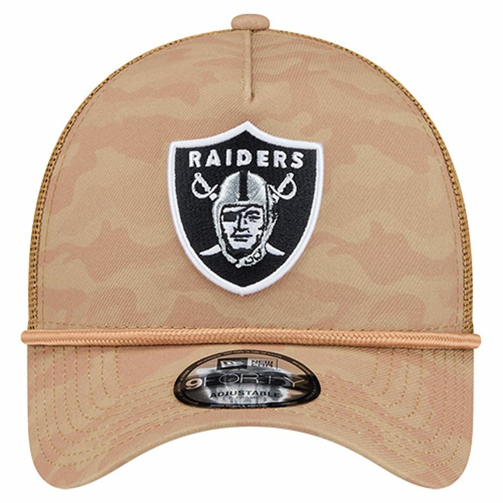 Las Vegas Raiders New Era Wheat Camo 9FORTY Adjustable Hat - Tan - NFL