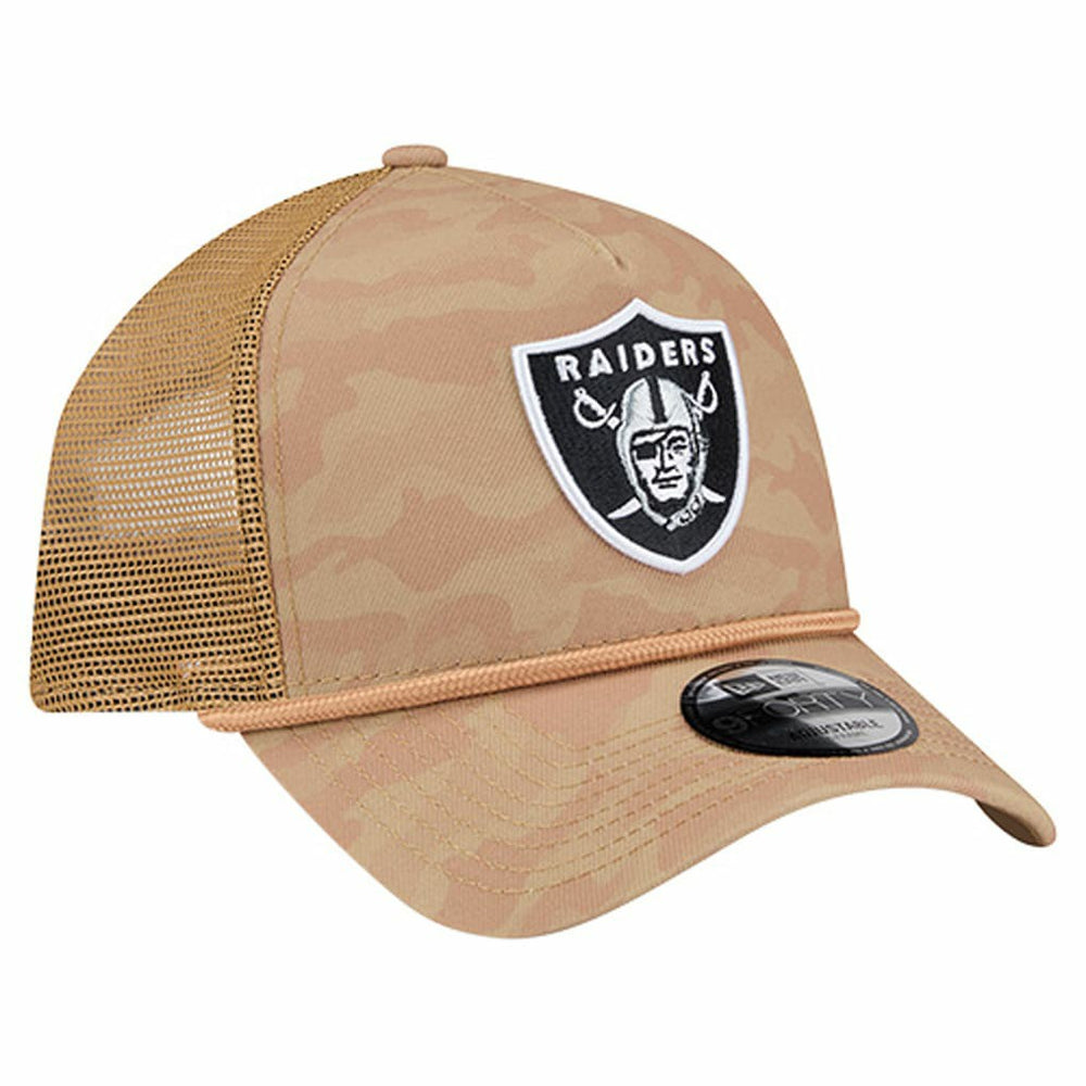 Las Vegas Raiders New Era Wheat Camo 9FORTY Adjustable Hat - Tan - NFL