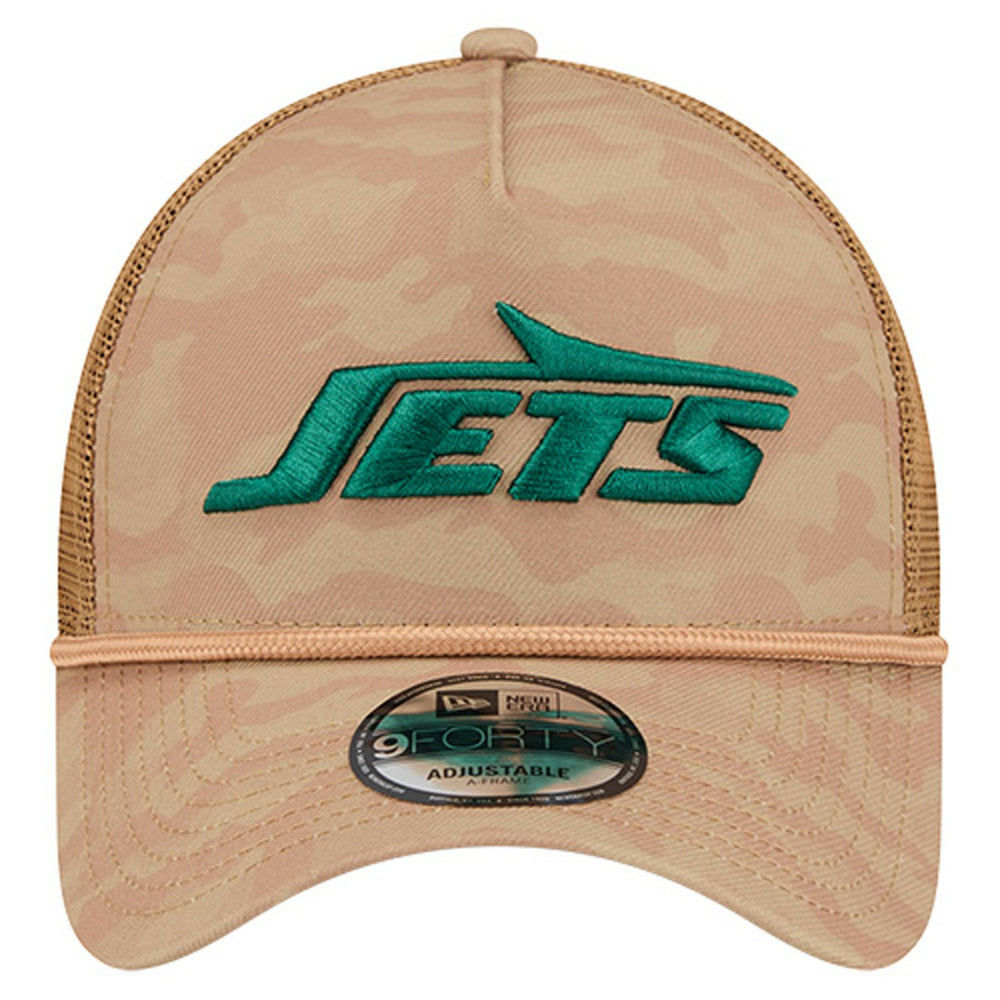 New York Jets New Era Wheat Camo 9FORTY Adjustable Hat - Tan - NFL