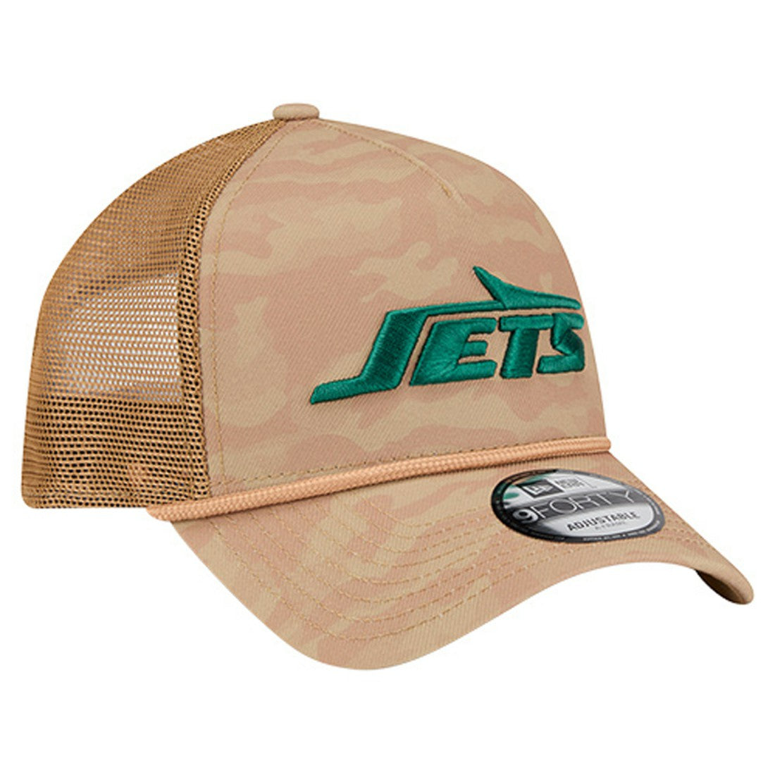 New York Jets New Era Wheat Camo 9FORTY Adjustable Hat - Tan - NFL