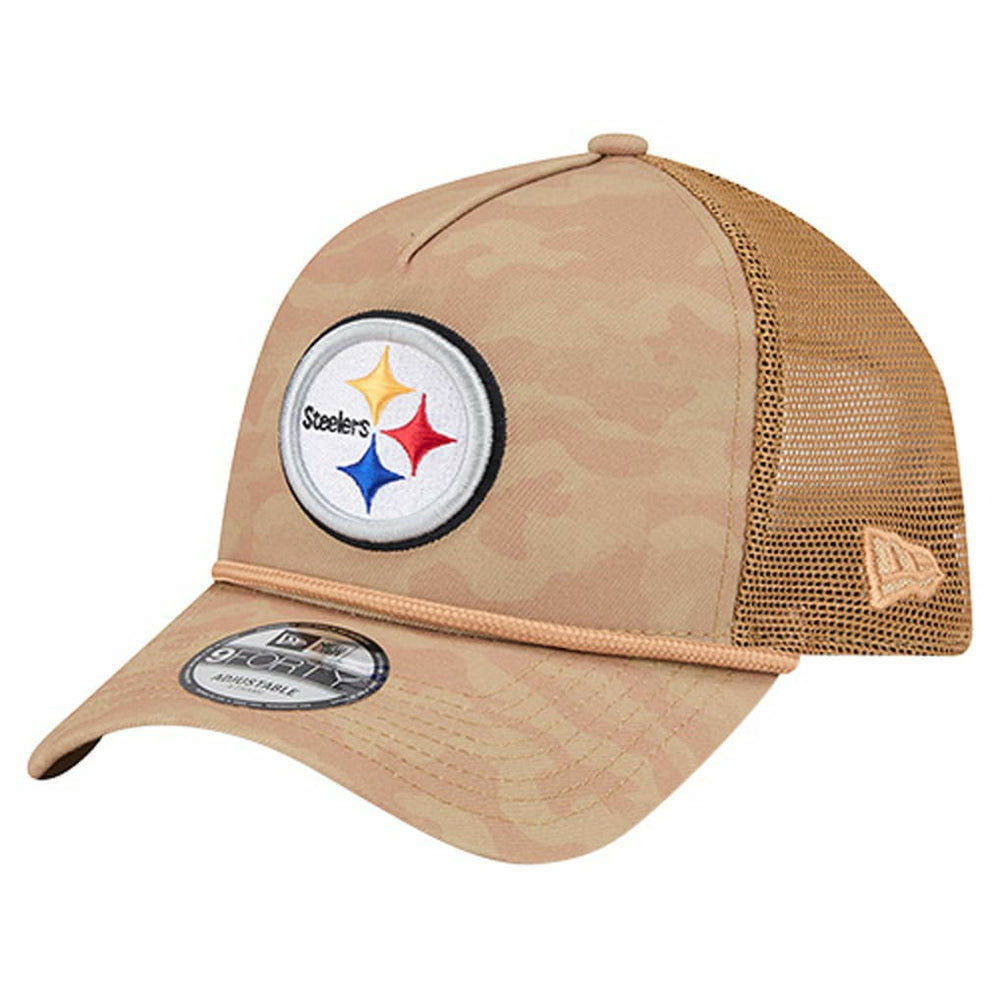 Pittsburgh Steelers New Era Wheat Camo 9FORTY Adjustable Hat - Tan - NFL