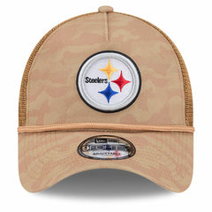 Pittsburgh Steelers New Era Wheat Camo 9FORTY Adjustable Hat - Tan - NFL