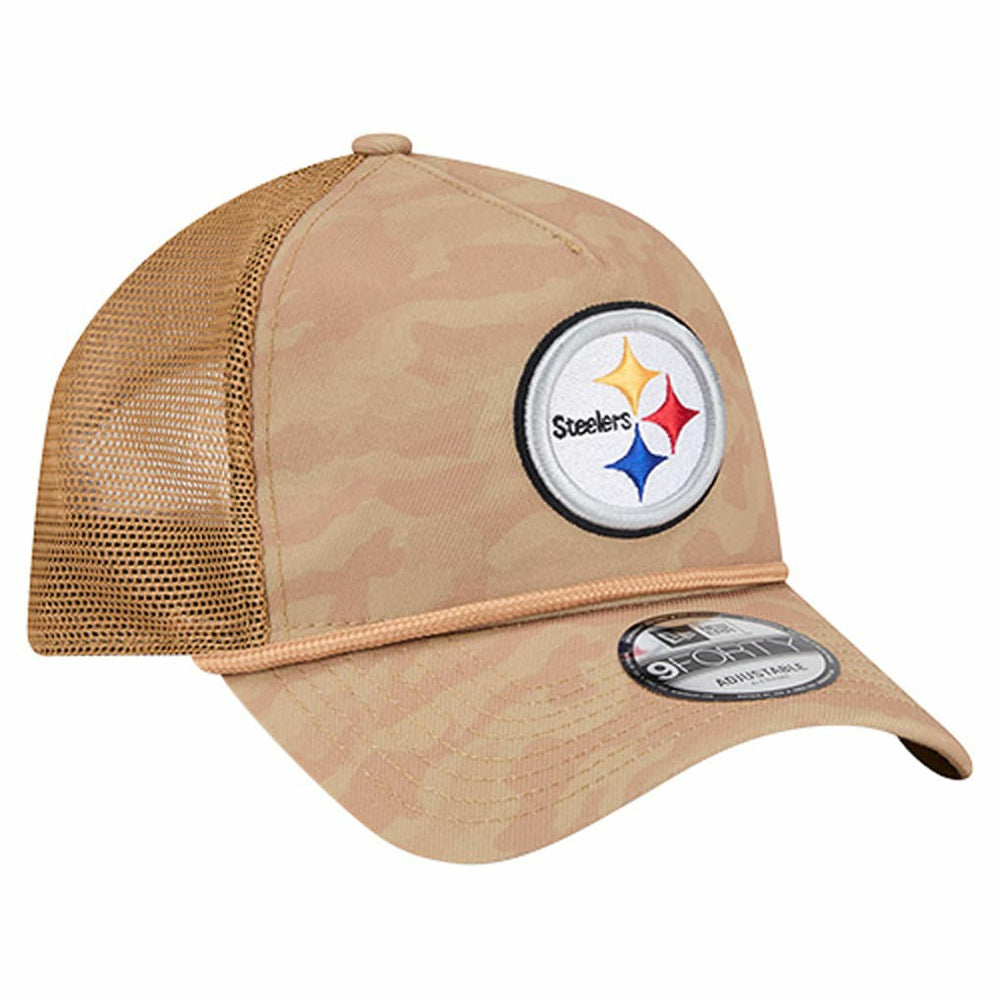 Pittsburgh Steelers New Era Wheat Camo 9FORTY Adjustable Hat - Tan - NFL