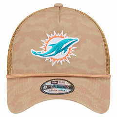 Miami Dolphins New Era Wheat Camo 9FORTY Adjustable Hat - Tan - NFL