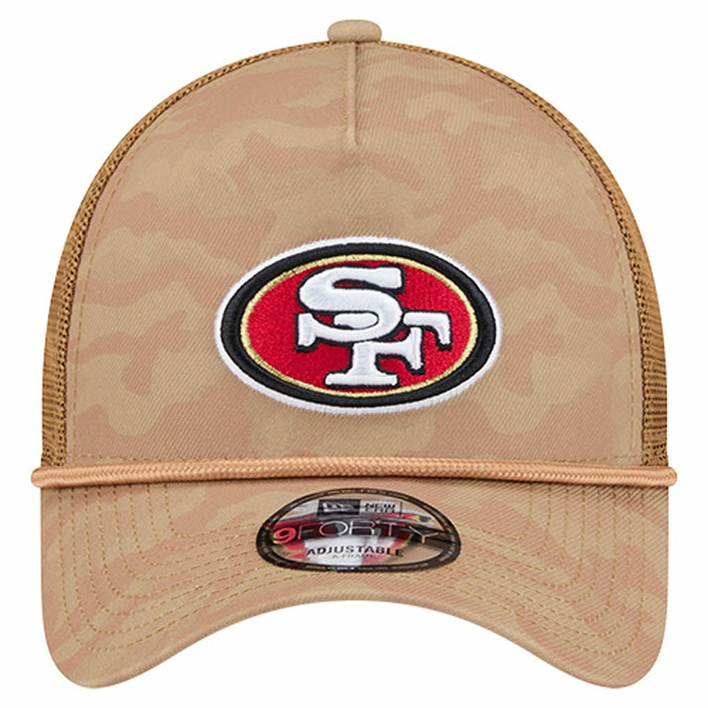 San Francisco 49ers New Era Wheat Camo 9FORTY Adjustable Hat - Tan - NFL