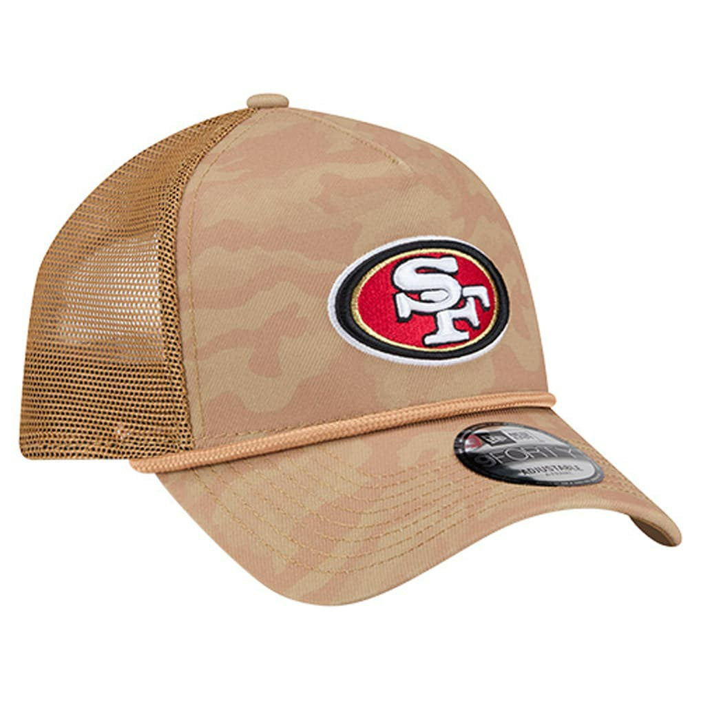 San Francisco 49ers New Era Wheat Camo 9FORTY Adjustable Hat - Tan - NFL