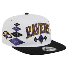 Baltimore Ravens New Era Argyle 19TWENTY Adjustable Hat - White - NFL