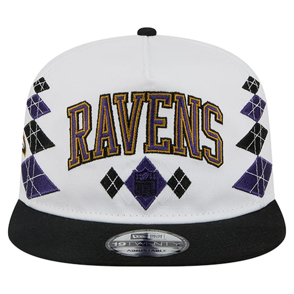 Baltimore Ravens New Era Argyle 19TWENTY Adjustable Hat - White - NFL