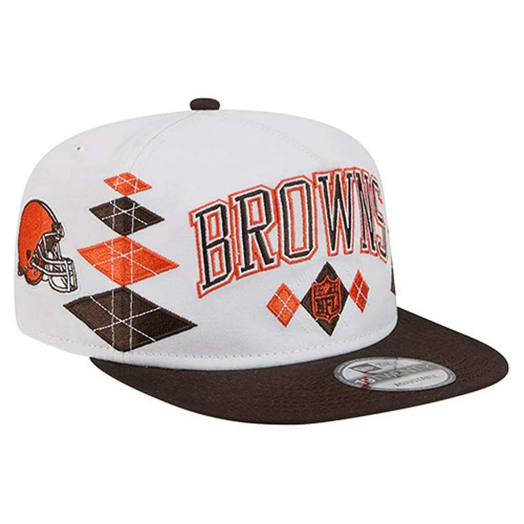 Cleveland Browns New Era Argyle 19TWENTY Adjustable Hat - White - NFL