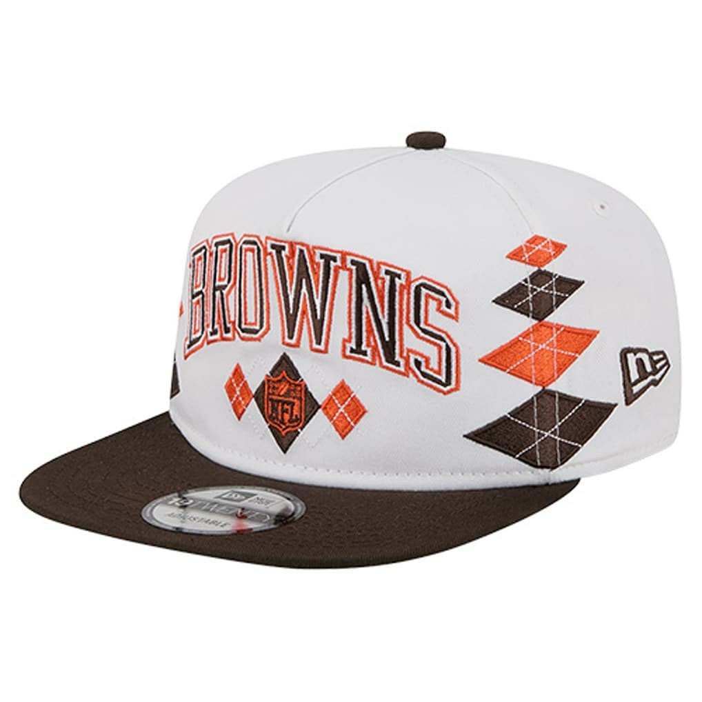 Cleveland Browns New Era Argyle 19TWENTY Adjustable Hat - White - NFL