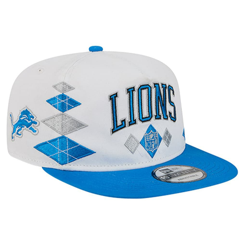 Detroit Lions New Era Argyle 19TWENTY Adjustable Hat - White - NFL
