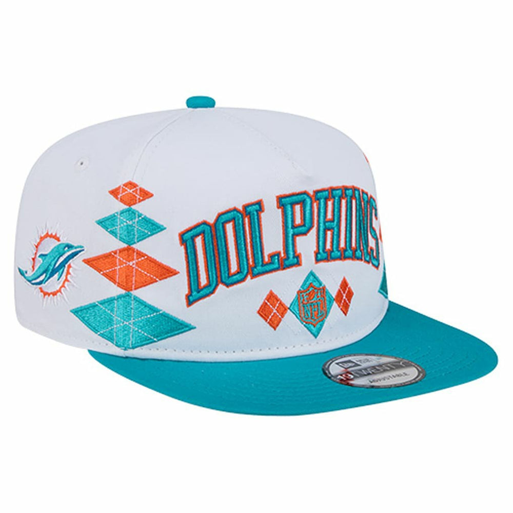 Miami Dolphins New Era Argyle 19TWENTY Adjustable Hat - White - NFL